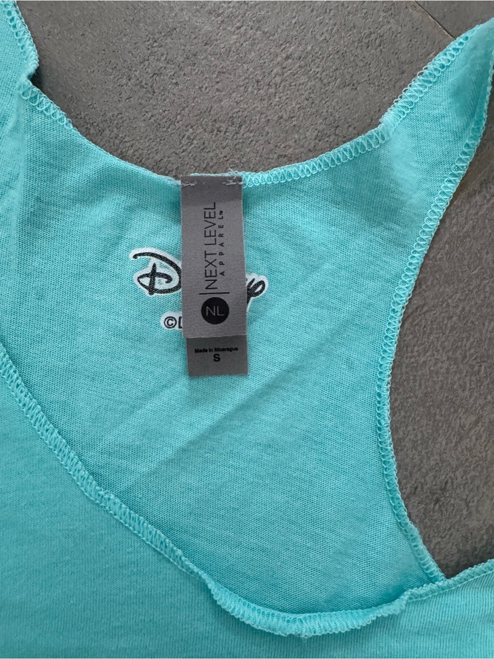 Disney Aqua Turquoise Mickey & Minnie Graphic Tank Top - Picture 2 of 3